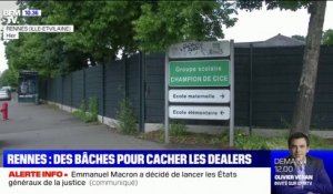Rennes: une bâche installée autour d'une école pour cacher les dealers