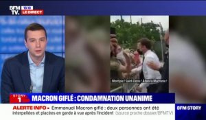 Emmanuel Macron giflé: pour Jordan Bardella, "on gagnerait tous à apaiser le débat"