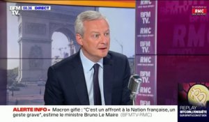 "C'est un affront à la Nation française": Bruno Le Maire condamne la gifle infligée à Emmanuel Macron
