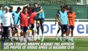 Equipe de France : Mbappé n'aurait pas apprécié les remarques de Giroud