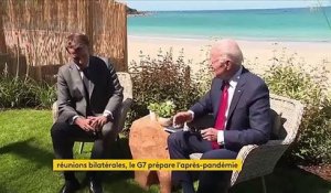 Sommet du G7 : un entretien en tête-à-tête entre Joe Biden et Emmanuel Macron