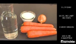 Recette : Soupe carottes, lait de coco !