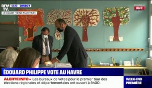 Élections régionales: Édouard Philippe vote dans une école maternelle du Havre