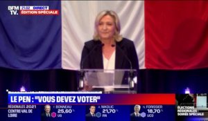 Régionales: Marine Le Pen appelle ses électeurs à "redresser le résultat de ce premier tour"