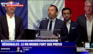 Régionales dans les Hauts-de-France: Sébastien Chenu (RN) appelle à une mobilisation de l'ensemble de ses électeurs "pour combattre le système Bertrand-Macron"