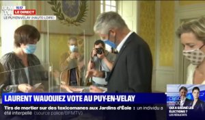 Second tour des régionales: Laurent Wauquiez vote au Puy-en-Velay en Haute-Loire