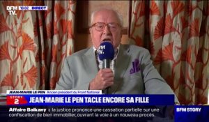 Pour Jean-Marie Le Pen, la campagne de dédiabolisation menée par sa fille "montre ses limites, parfois son échec"
