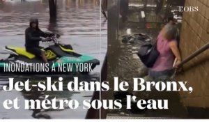 Les inondations à New York en six scènes insolites