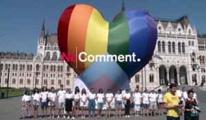 Hongrie : des militants LGBT dénoncent la loi "homophobe" de Viktor Orbán devant le Parlement