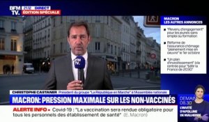 Pression sur les non-vaccinés: "Nous allons travailler sur un texte de loi qui permettra de contrôler et de sanctionner", annonce Christophe Castaner