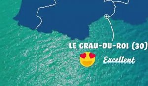Carte de la qualité des eaux de baignade : Occitanie
