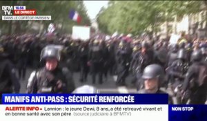 Manifestation anti-pass sanitaire: quelques tensions avec les forces de l'ordre à Paris