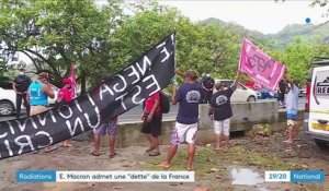 Essais nucléaires : en Polynésie, Emmanuel Macron reconnaît une "dette" de la France