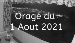 Webcam de l'orage du 1er août, vu depuis un balcon à Nice