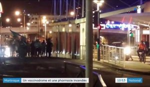 Fort-de-France : un manifestation anti-couvre feu dégénère, un vaccinodrome et une pharmacie incendiés