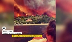 Incendies : la Grèce et la Turquie touchées par des feux parmi les pires de leur histoire