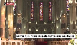 Prêtre Olivier Maire tué en Vendée  : Regardez   les derniers préparatifs avant les obsèques