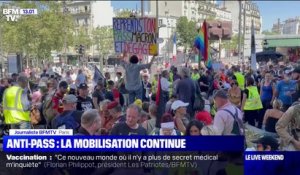La manifestation des gilets jaunes à Paris contre l'extension du pass sanitaire vient de s'élancer de Porte Dorée