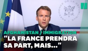 Afghanistan: Macron annonce une "initiative contre des flux migratoires irréguliers"