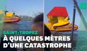 À Saint-Tropez, ces plaisanciers frôlent un Canadair en pleine mer