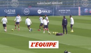 L'entraînement des parisiens avant Reims - Foot - L1 - PSG