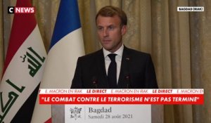Emmanuel Macron : «Nous maintiendrons notre présence pour lutter contre le terrorisme en Irak aussi longtemps que les groupes terroristes continueront à opérer»
