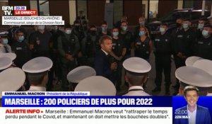 Emmanuel Macron annonce "un investissement de 150 millions d'euros" pour la police de Marseille