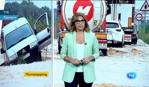 Eurozapping : pluies dévastatrices en Espagne, grève des cheminots en Allemagne...