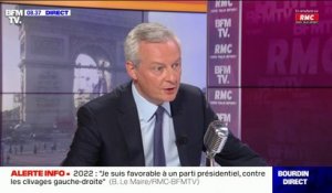 Bruno Le Maire confirme "l'objectif de 6%" de croissance pour fin 2021 et de "4% pour 2022"