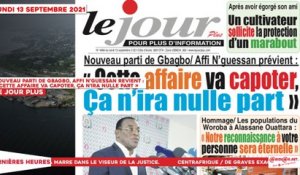 Le Titrologue du 13 Septembre 2021- Nouveau parti de Gbagbo, Affi N’Guessan prévient - « Cette affaire va capoter, ça n’ira nulle part »