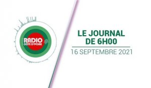 Journal de 06h00 du 16 septembre 2021 [Radio Côte d'Ivoire]