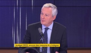 Budget 2022 : "Nous n'avons jamais dissimulé qu'il y aurait 11 milliards d'euros de dépenses de l'État supplémentaires", assure Bruno Le Maire