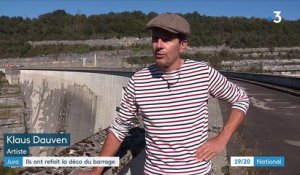 Jura : un artiste allemand fait de l'art en nettoyant un barrage