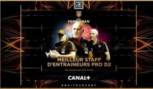 L'USAP reçoit le trophée de Meilleur Staff de Pro D2 - Nuit du Rugby