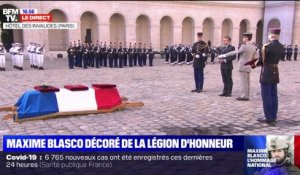 Le sergent Maxime Blasco est fait officier de Légion d’Honneur par Emmanuel Macron