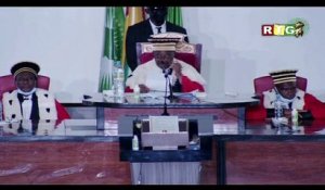Investiture de Mamadi Doumbouya : discours fort de Mamadou Sylla "syma" président de la Cour Suprême