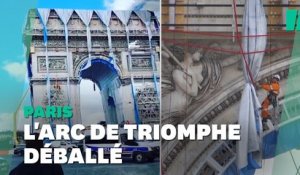 Arc de Triomphe: l'œuvre de Christo et Jeanne-Claude démontée