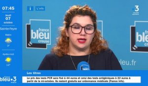 07/10/2021 - Le 6/9 de France Bleu Creuse en vidéo