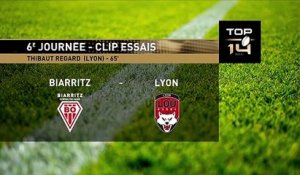 TOP 14 - Essai de Thibaut REGARD (LOU) - Biarritz Olympique - LOU Rugby - J06 - Saison 2021/2022