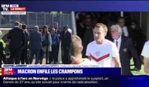 Emmanuel Macron enfile les crampons pour un match avec le Variété Club de France