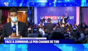 Face à Éric Zemmour, Marine Le Pen change de ton - 15/10