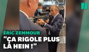 Éric Zemmour met en joue des journalistes avec un fusil, "horrifiant" pour Marlène Schiappa