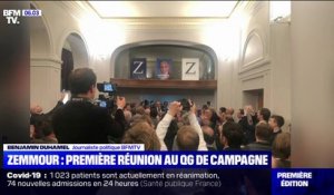 2022: pas encore candidat, Éric Zemmour inaugure son QG de campagne avec son équipe