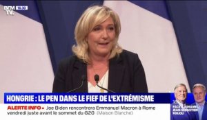 Marine Le Pen tient une conférence de presse commune avec Viktor Orbán