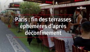 Paris : fin des terrasses éphémères d’après déconfinement