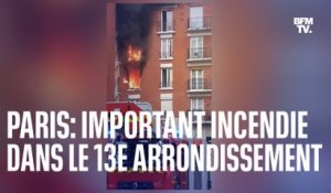 Paris: important incendie dans le 13e arrondissement, une centaine de pompiers mobilisés