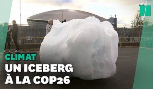Cet Iceberg de 4 tonnes a été expédié depuis le Groenland pour fondre à la Cop26