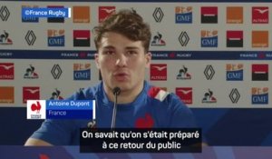 XV de France - Dupont : "Un réel plaisir de retrouver le public"
