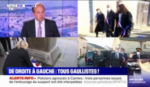 Pour Jean-Christophe Lagarde (UDI): c'est "invraisemblable que Mme Le Pen, M. Mélenchon, Mme Hidalgo, M. Montebourg viennent sublimer le général De Gaulle"