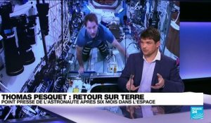 Thomas Pesquet se dit "très satisfait" de sa mission dans l'espace